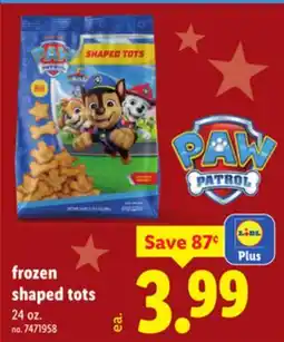Lidl frozen shaped tots offer