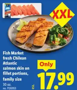 Lidl Fish Market fresh Chilean Atlantic salmon skin on fillet portions offer