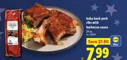 Lidl baby back pork ribs with barbecue sauce offer