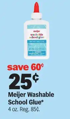 Meijer Meijer Washable School Glue offer