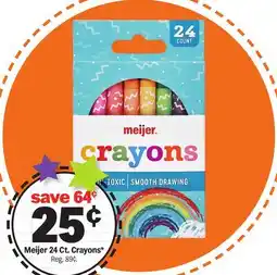 Meijer Meijer 24 Ct. Crayons offer
