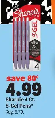 Meijer Sharpie 4 Ct. S-Gel Pens offer