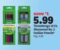 Meijer Ticonderoga 18 Ct. Sharpened No. 2 Fashion Pencils offer