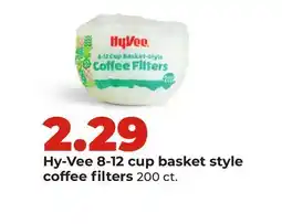 Hy-Vee Hy-Vee 8-12 cup basket style coffee filters offer