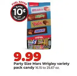 Hy-Vee Party Size Mars Wrigley variety pack candy offer