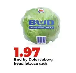 Hy-Vee Bud by Dole iceberg head lettuce offer