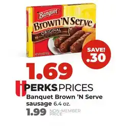Hy-Vee Banquet Brown 'N Serve sausage offer