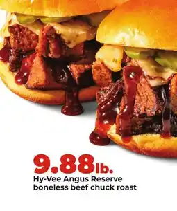 Hy-Vee Hy-Vee Angus Reserve boneless beef chuck roast offer