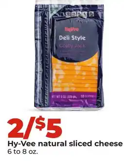 Hy-Vee Hy-Vee natural sliced cheese offer