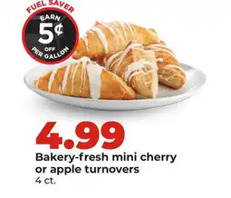 Hy-Vee Bakery-fresh mini cherry or apple turnovers offer