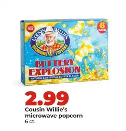 Hy-Vee Cousin Willie's microwave popcorn offer