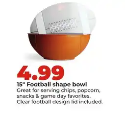 Hy-Vee 15 Football shape bowl offer