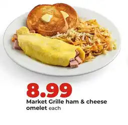 Hy-Vee Market Grille ham & cheese omelet offer