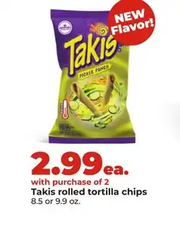 Hy-Vee Takis rolled tortilla chips offer