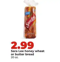 Hy-Vee Sara Lee honey wheat or butter bread offer