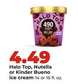 Hy-Vee Halo Top, Nutella or Kinder Bueno ice cream offer