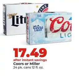 Hy-Vee Coors or Miller offer