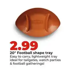 Hy-Vee 20 Football shape tray offer