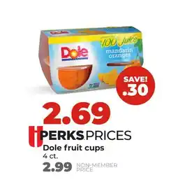 Hy-Vee Dole fruit cups offer