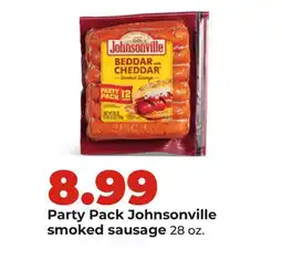 Hy-Vee Party Pack Johnsonville smoked sausage offer