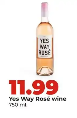 Hy-Vee Yes Way Rosé wine offer