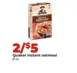 Hy-Vee Quaker instant oatmeal offer