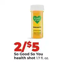 Hy-Vee So Good So You health shot offer