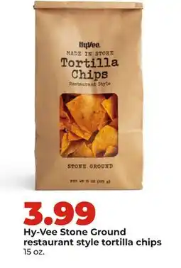 Hy-Vee Hy-Vee Stone Ground restaurant style tortilla chips offer