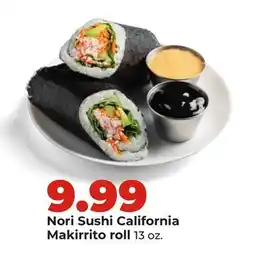 Hy-Vee Nori Sushi California Makirrito roll offer