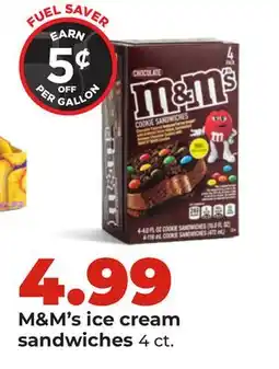 Hy-Vee M&M's ice cream sandwiches offer