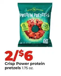 Hy-Vee Crisp Power protein pretzels offer