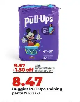 Hy-Vee Huggies Pull-Ups training pants offer