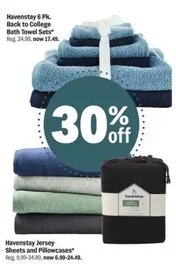 Meijer Havenstay 6 Pk. Back to College Bath Towel Sets offer