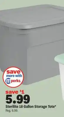Meijer Sterilite 18 Gallon Storage Tote offer