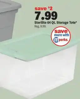 Meijer Sterilite 64 Qt. Storage Tote offer
