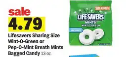 Meijer LifeSavers Sharing Size Wint-O-Green or Pep-O-Mint Breath Mints Bagged Candy offer