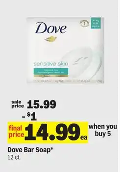 Meijer Dove Bar Soap offer
