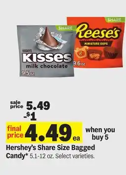 Meijer Hershey's Share Size Bagged Candy offer