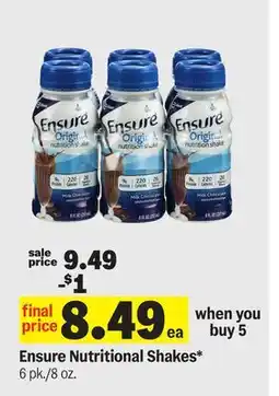 Meijer Ensure Nutritional Shakes offer