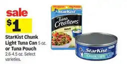 Meijer StarKist Chunk Light Tuna Can 5 oz. or Tuna Pouch 2.6-4.5 oz offer