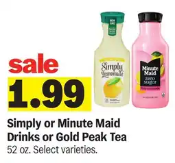 Meijer Simply or Minute Maid Drinks or Gold Peak Tea offer