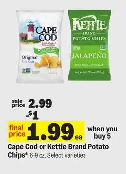 Meijer Cape Cod or Kettle Brand Potato Chips offer