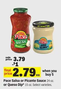 Meijer Pace Salsa or Picante Sauce or Queso Dip offer