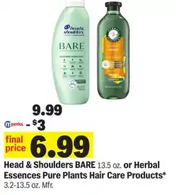 Meijer Head & Shoulders BARE or Herbal Essences Pure Plants Hair Care Products offer