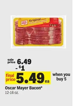 Meijer Oscar Mayer Bacon offer