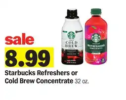 Meijer Starbucks Refreshers or Cold Brew Concentrate offer