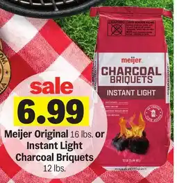 Meijer Meijer Original 16 lbs. or Instant Light Charcoal Briquets offer