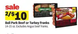 Meijer Ball Park Beef or Turkey Franks offer