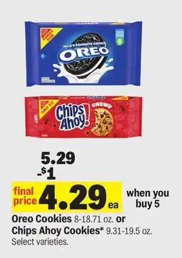 Meijer Oreo Cookies 8-18.71 oz. or Chips Ahoy Cookies* 9.31-19.5 oz offer