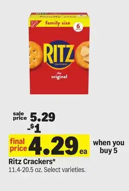 Meijer Ritz Crackers offer
